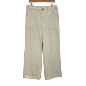 Nili Lotan x Target Womens High Waist Wide Leg Chino Pants Sz 14 Khaki